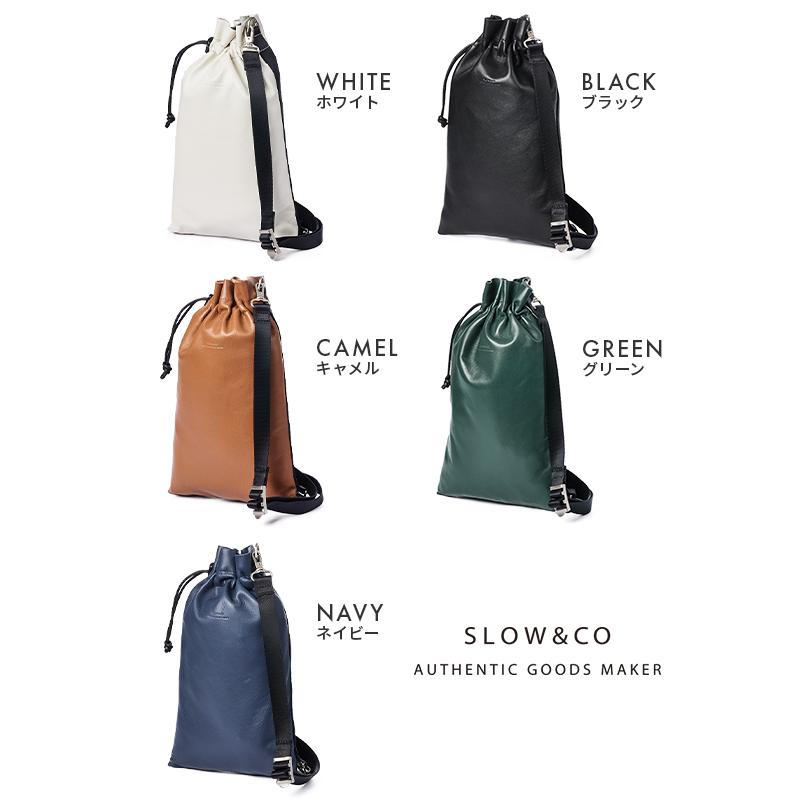 SLOW スロウ バッグ ショルダーバッグ メンズ レディース レザー 本革 ポーチ 巾着バッグ Lサイズ 2WAY スペインラム 300S155K 在庫限り | SLOW(ファッション) | 06