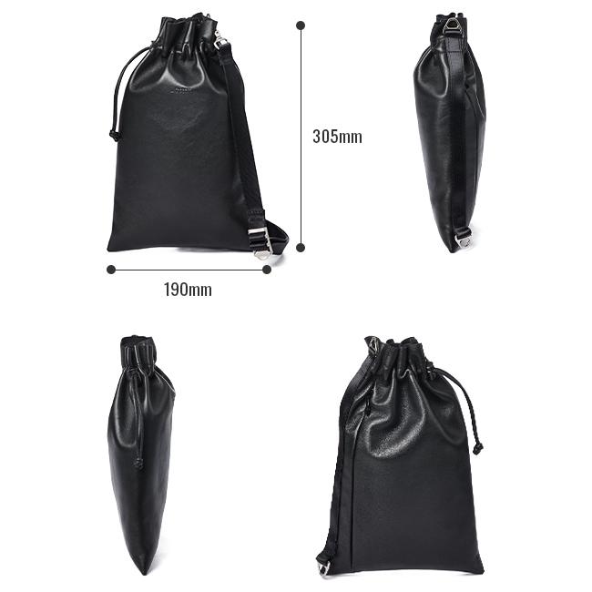 SLOW スロウ バッグ ショルダーバッグ メンズ レディース レザー 本革 ポーチ 巾着バッグ Lサイズ 2WAY スペインラム 300S155K 在庫限り | SLOW(ファッション) | 07