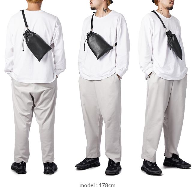 SLOW スロウ バッグ ショルダーバッグ メンズ レディース レザー 本革 ポーチ 巾着バッグ Lサイズ 2WAY スペインラム 300S155K 在庫限り | SLOW(ファッション) | 08