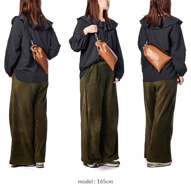 SLOW スロウ バッグ ショルダーバッグ メンズ レディース レザー 本革 ポーチ 巾着バッグ Lサイズ 2WAY スペインラム 300S155K 在庫限り | SLOW(ファッション) | 09