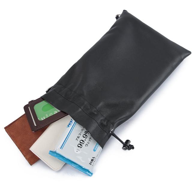 SLOW スロウ バッグ ショルダーバッグ メンズ レディース レザー 本革 ポーチ 巾着バッグ Lサイズ 2WAY スペインラム 300S155K 在庫限り | SLOW(ファッション) | 10