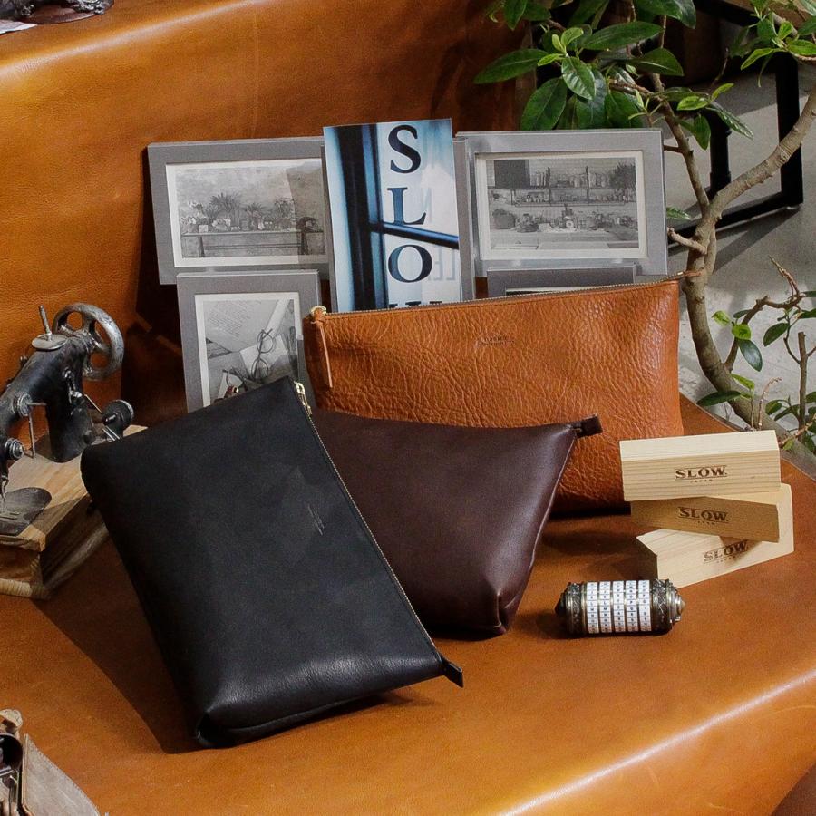 SLOW スロウ bono Leather Pouch L 300S192P SLOW（スロウ） 最大42% 1/11限定 ボーノ ポーチ メンズ レディース