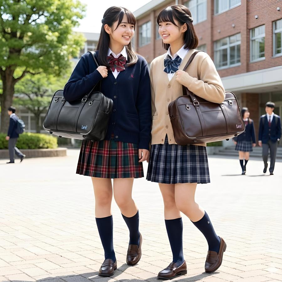 最大42% 12/28限定 リー スクールバッグ スクバ 合皮 女子 女子高生 高校生 中学生 通学 学生鞄 黒 茶色 ブラック ブラウン サブバッグ カバン A4 Lee 320-4882 | Lee | 14