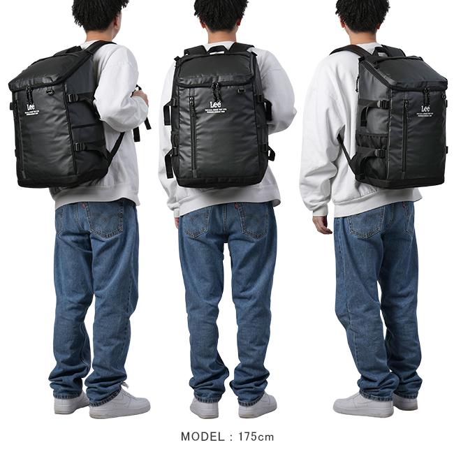 Lee リー リュック 32L 新作 大容量 軽量 撥水 男子 女子 中学生 高校生 黒 通学 スクエア ボックス型 スクールバッグ A4 B4 320-4920 | Lee | 05