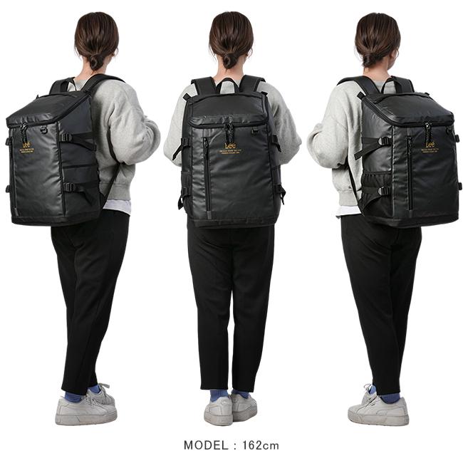 Lee リー リュック 32L 新作 大容量 軽量 撥水 男子 女子 中学生 高校生 黒 通学 スクエア ボックス型 スクールバッグ A4 B4 320-4920 | Lee | 06