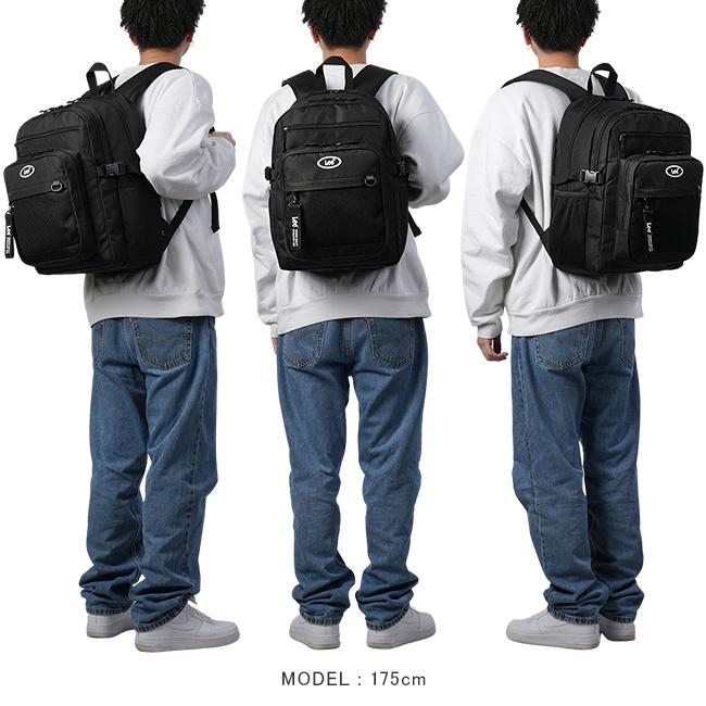 Lee リー リュック 32L 新作 大容量 軽量 撥水 男子 女子 中学生 高校生 黒 通学 2層式 スクエア ボックス型 スクールバッグ A4 320-4930 | Lee | 07