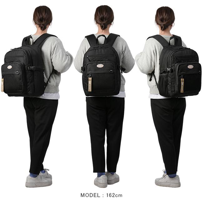 Lee リー リュック 32L 新作 大容量 軽量 撥水 男子 女子 中学生 高校生 黒 通学 2層式 スクエア ボックス型 スクールバッグ A4 320-4930 | Lee | 08