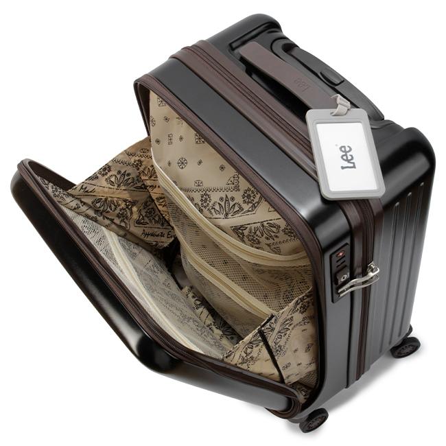 最大53% 3/1まで リー Lee スーツケース 機内持ち込み Sサイズ 37L 軽量 小型 小さめ フロントオープン ペイズリー柄 修学旅行 ジャーニー Journey 320-9020 | Lee | 11