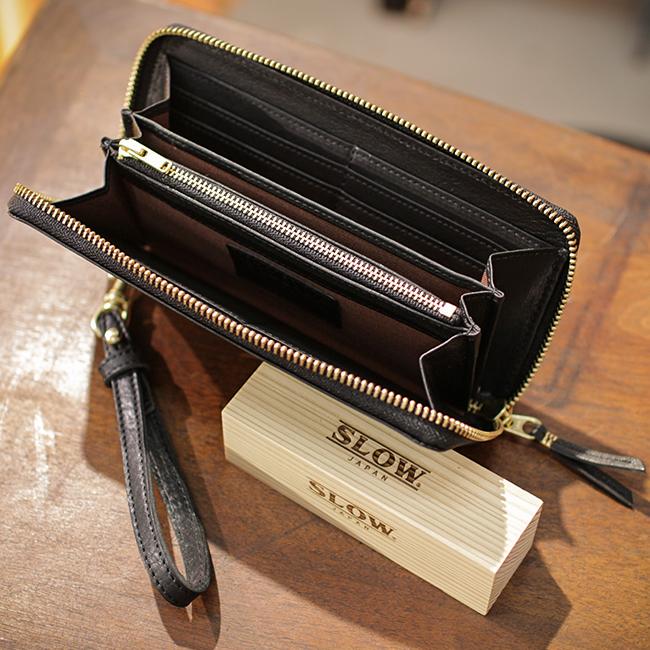 ★おまけ付★【新品未使用】SLOW bono ボーノ  ラウンドファスナー長財布 SLOW（スロウ） 別注 財布 長財布 レザー 本革 日本製 大容量 メンズ