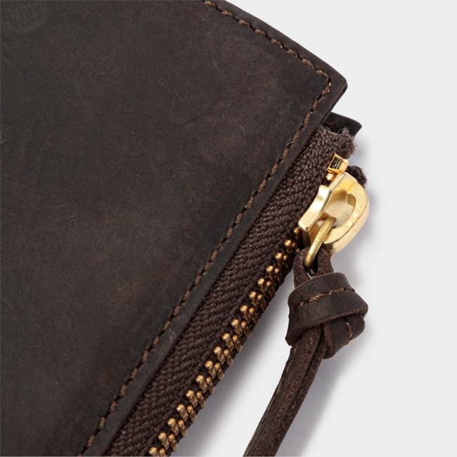 SLOW（スロウ） 財布 二つ折り財布 box型小銭入れ L字ファスナー 本革
