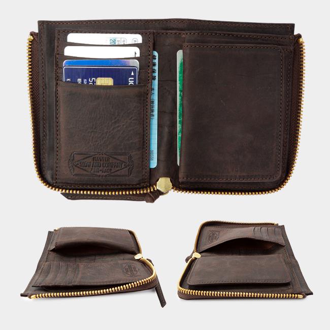 最大51% 2/3限定 SLOW スロウ 財布 二つ折り財布 box型小銭入れ L字ファスナー 本革 レザー クーズー ミドルウォレット メンズ レディース kudu 333s82i | SLOW(ファッション) | 08