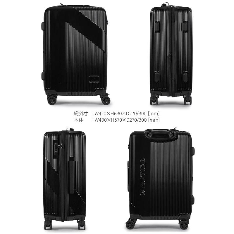 最大42% 9/5限定 ノーティカ スーツケース Mサイズ 55L/61L 軽量 拡張機能 中型 キャスターストッパー キャリーケース NAUTICA 370-1001 | NAUTICA | 05