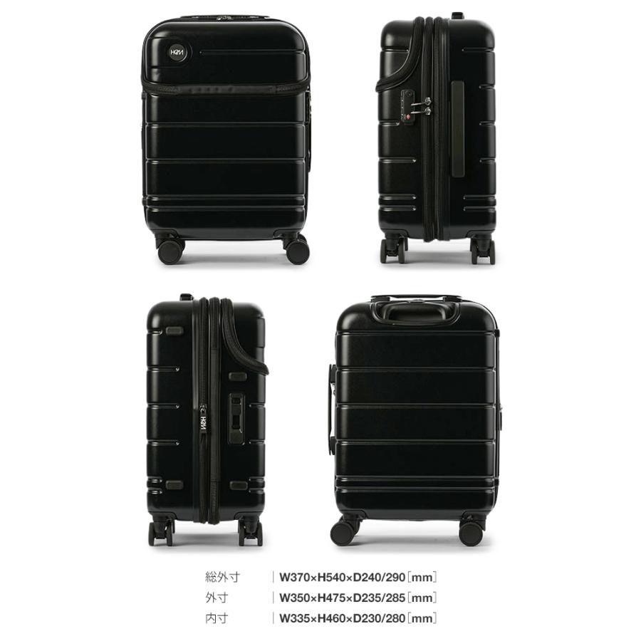最大51% 12/26限定 HeM ヘム スーツケース 機内持ち込み Sサイズ 33L/40L 軽量 小型 小さめ 拡張機能 トップオープン ストッパー レディース エリオス 39-50900 | HeM(バッグ) | 07