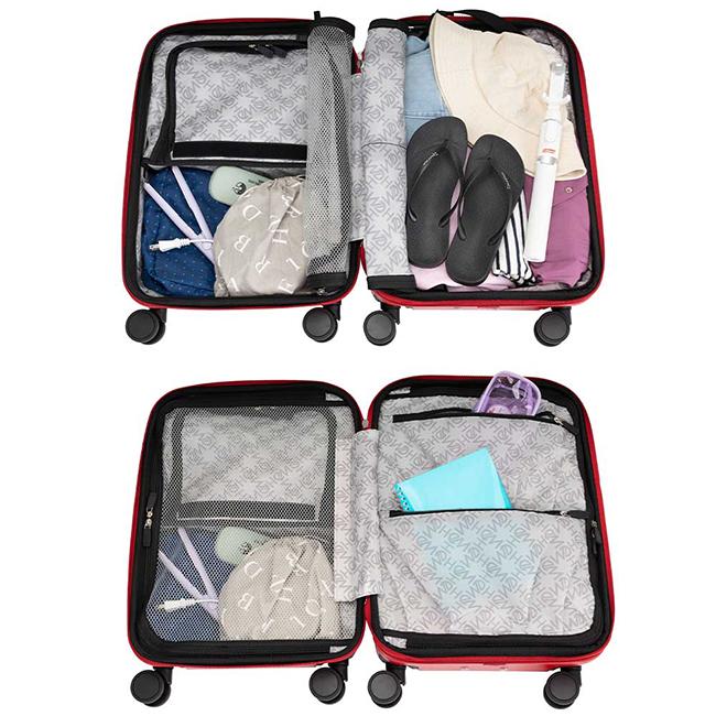 最大51% 12/26限定 HeM ヘム スーツケース Mサイズ 51L/63L 軽量 中型 拡張機能 旅行 出張 トップオープン ストッパー レディース ブランド エリオス 39-51000 | HeM(バッグ) | 13