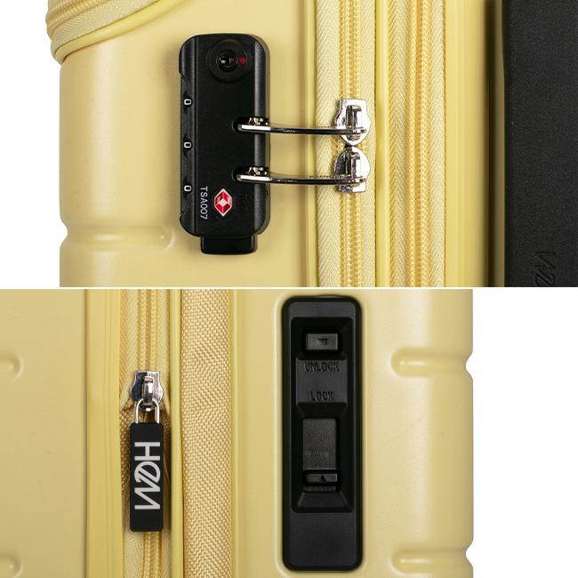 最大51% 12/26限定 HeM ヘム スーツケース Mサイズ 51L/63L 軽量 中型 拡張機能 旅行 出張 トップオープン ストッパー レディース ブランド エリオス 39-51000 | HeM(バッグ) | 17