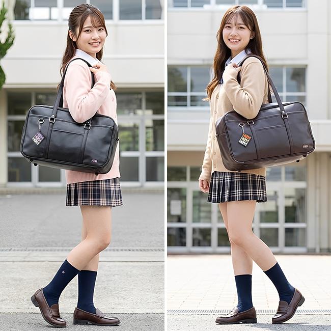 HeM ヘム スクールバッグ スクバ 合皮 女子 女子高生 高校生 中学生 通学 黒 茶色 ブラック ブラウン バッグ カバン かわいい A4 39-7200 | HeM(バッグ) | 15