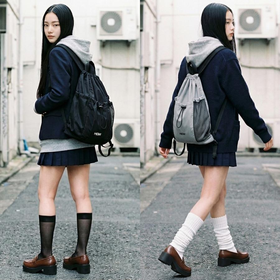 最大42% 9/15限定 HeM ヘム ナップサック リュック 女子 女子高生 高校生 中学生 部活 撥水 体操着入れ 体操着袋 体操服入れ 体操服袋 通学 かわいい 39-72600 | HeM(バッグ) | 09