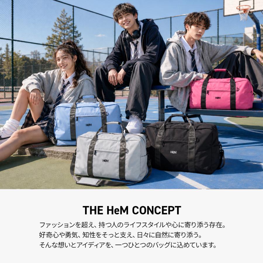 最大42% 9/15限定 HeM ヘム ボストンバッグ 53L 修学旅行 林間学校 小学校 中学生 高校生 女子 大容量 軽量 撥水 A3 2WAY ダッフルバッグ チャム CHUM 39-73000 | HeM(バッグ) | 06