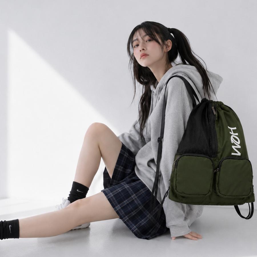 最大41% 9/17限定 HeM ヘム HINAKOナップ ナップサック サブバッグ 軽量 通学 A4 女子 中学生 高校生 黒 HeMfam ひなこちゃん コラボ HINAKO 39-73100 | HeM(バッグ) | 15