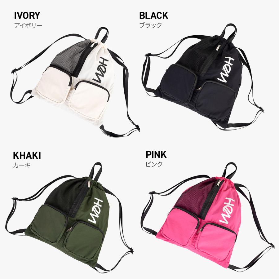 最大41% 9/17限定 HeM ヘム HINAKOナップ ナップサック サブバッグ 軽量 通学 A4 女子 中学生 高校生 黒 HeMfam ひなこちゃん コラボ HINAKO 39-73100 | HeM(バッグ) | 08