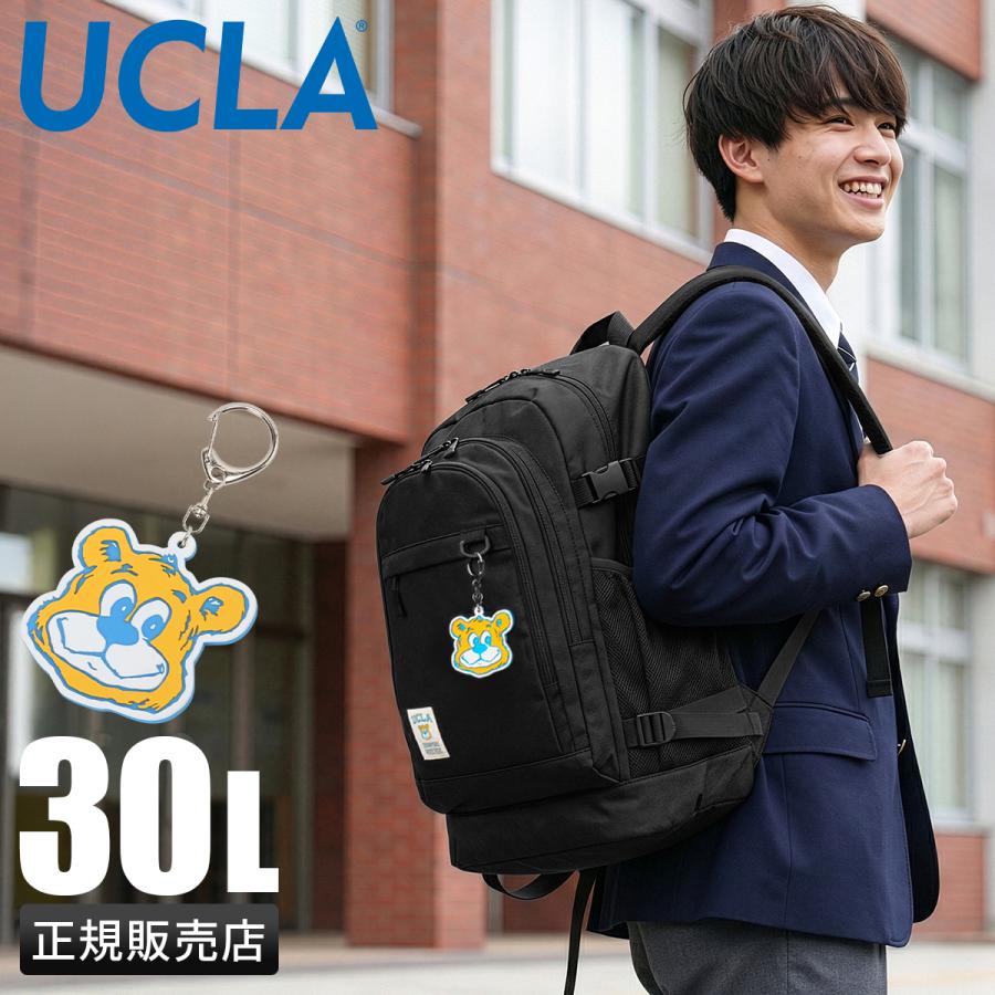 商品レビューで+5%｜UCLA ユーシーエルエー リュック 30L 大容量 軽量 男子 女子 中学生 高校生 黒 通学 部活 合宿 修学旅行 スクールバッグ デイパック バックパック A4 B4 440-101 UCLA 最大42% 1/13限定 ユーシーエルエー リュック 30L 大容量 軽量