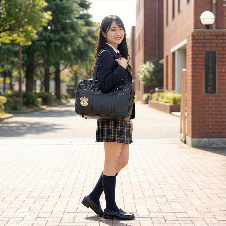 最大51% 6/7限定 2026モデル UCLA スクールバッグ スクバ 合皮 女子 女子高生 高校生 中学生 通学 黒 茶色 ブラック ブラウン カバン かわいい A4 440-210 | UCLA | 08