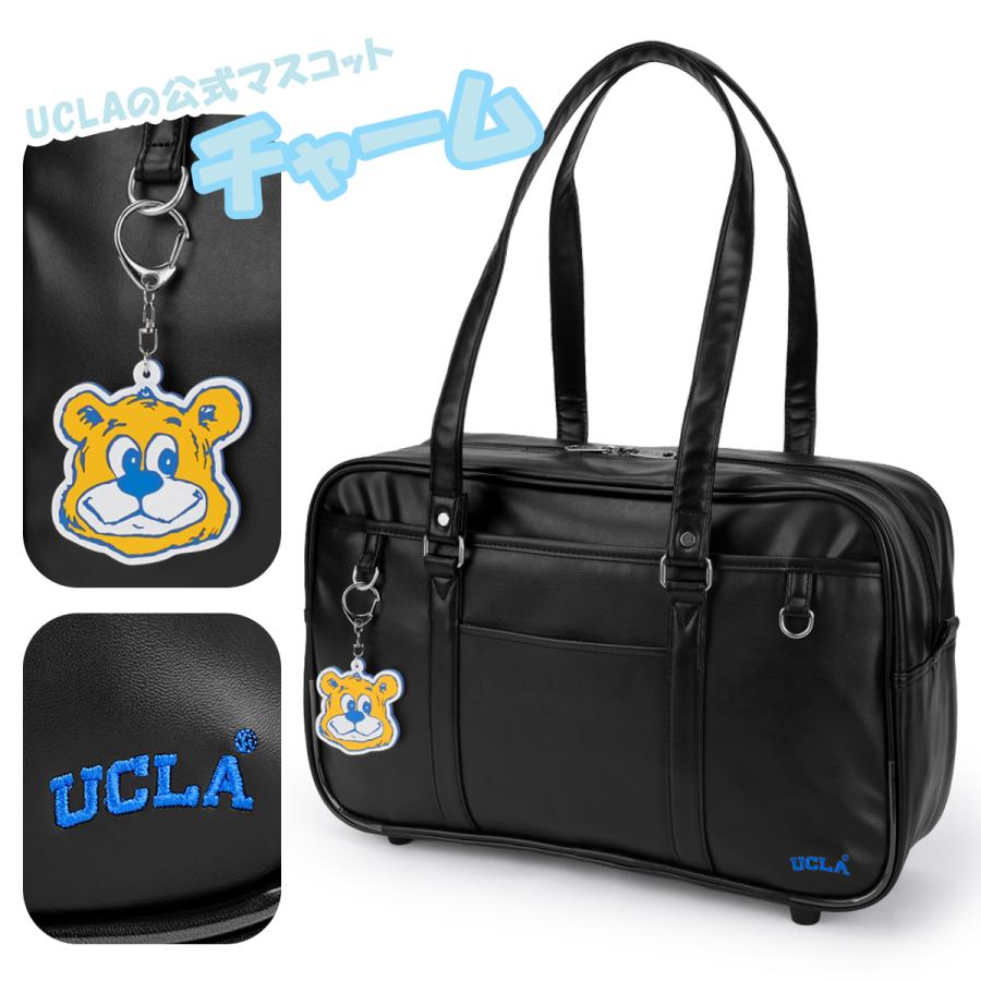 最大41% 8/27限定 2026モデル UCLA スクールバッグ スクバ 合皮 女子 女子高生 高校生 中学生 通学 黒 茶色 ブラック ブラウン カバン かわいい A4 440-210 | UCLA | 09