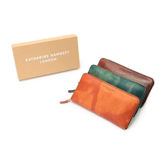 キャサリンハムネット 財布 長財布 メンズ レディース ブランド 本革 大容量 レザー ラウンドファスナー KATHARINE HAMNETT 490-59204 | KATHARINE HAMNETT | 03