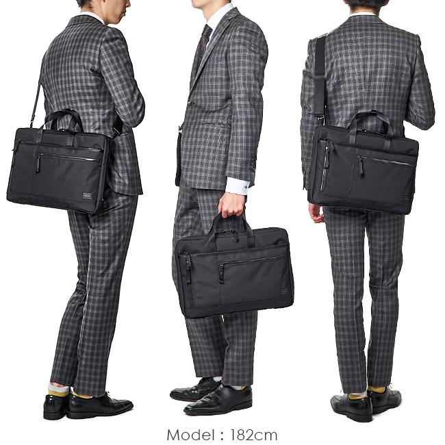 ポーター インタラクティブ 2WAYブリーフケース(L) 536-17049 ビジネスバッグ メンズ 50代 40代 通勤 軽量 撥水 薄型 スリム ブランド 吉田カバン PORTER | INTERACTIVE（PORTER） | 05