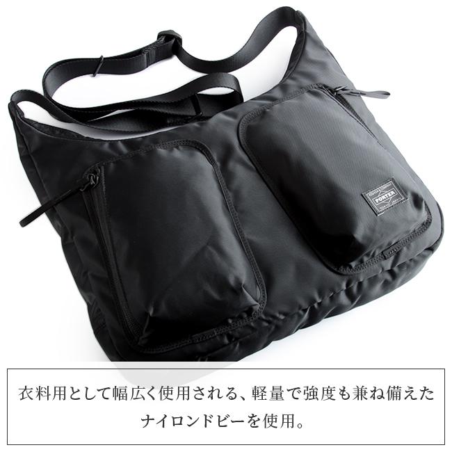 ポーター コンパート ショルダーバッグ 538-16163 PORTER COMPART 吉田カバン バッグ メンズ レディース ナイロン 大きめ 大容量 三日月型 軽量 日本製 A4 | PORTER | 03