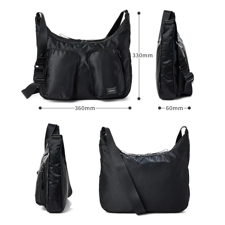 ポーター コンパート ショルダーバッグ 538-16163 PORTER COMPART 吉田カバン バッグ メンズ レディース ナイロン 大きめ 大容量 三日月型 軽量 日本製 A4 | PORTER | 06