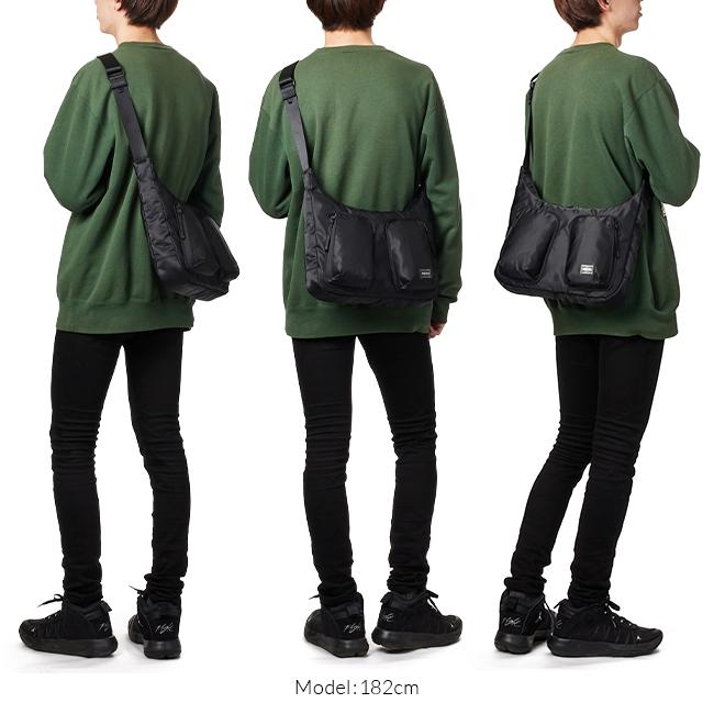 ポーター コンパート ショルダーバッグ 538-16163 PORTER COMPART 吉田カバン バッグ メンズ レディース ナイロン 大きめ 大容量 三日月型 軽量 日本製 A4 | PORTER | 07