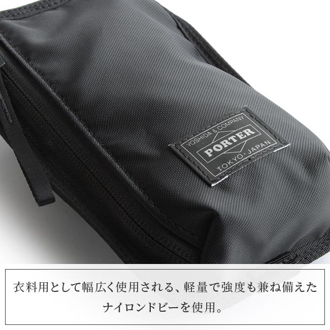 PORTER ミニブラックナイロンポーチベルトクリップつき PORTER ミニブラックナイロンポーチベルトクリップつき 楽天市場