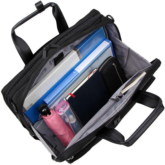 ace ベージュ ビジネスバッグ 2つのジッパー付き ace ベージュ