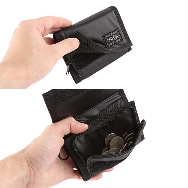 PORTER CAPSULE 三つ折り財布 ブラック　超美品　吉田カバン CAPSULE（PORTER） ポーター カプセル ウォレット 555-06439 財布 三