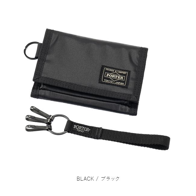 PORTER 三つ折り財布　ブラック　ストラップなし CAPSULE（PORTER） ポーター カプセル ウォレット 555-06439 PORTER