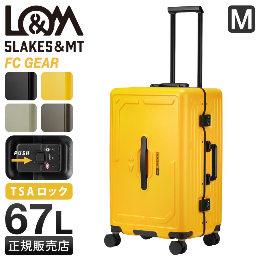 最大50% 3/5限定 5LAKES＆MT スーツケース Mサイズ 67L 軽量 中型 4輪