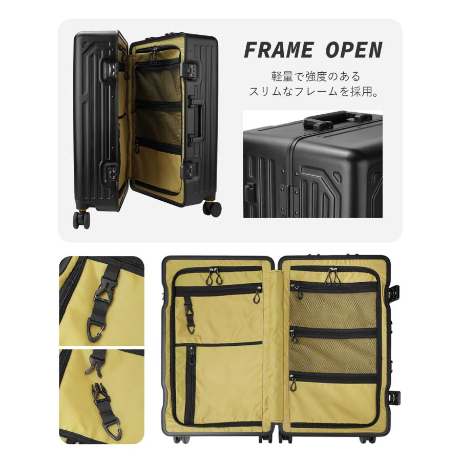 最大50% 9/21限定 5LAKES＆MT スーツケース Mサイズ 67L 軽量 中型 4輪