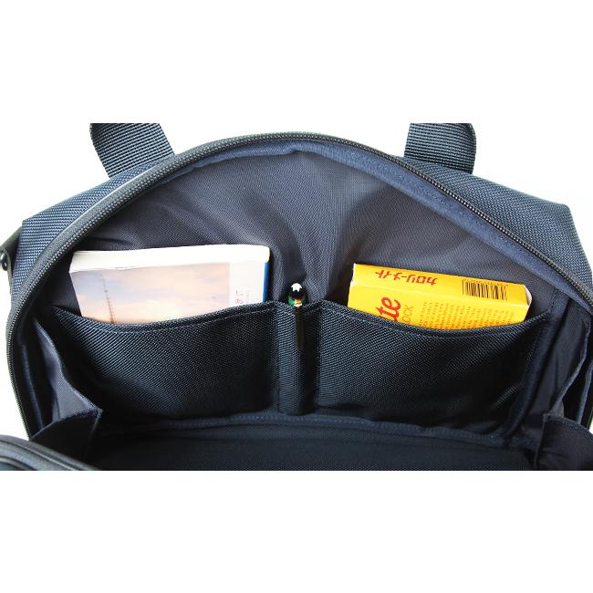 未使用級・極美品★ポーター 2層式 2way ビジネスバッグ A4収納可 紺色 INTERACTIVE（PORTER） ポーター インタラクティブ 2WAYブリーフ