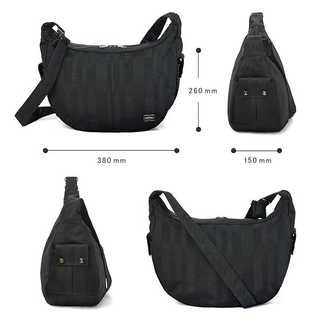 ポーター タンゴブラック ショルダーバッグ 638-07187 メンズ レディース ブランド 大きめ 斜めがけ 大容量 軽量 舟形 吉田カバン PORTER | TANGO BLACK（PORTER） | 03