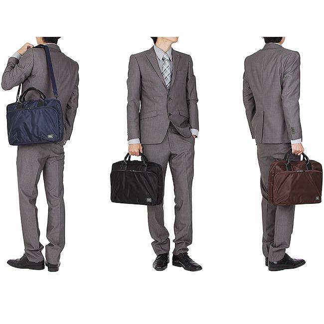 ポーター タイム 2WAYブリーフケース(S) 655-06168 ビジネスバッグ メンズ 50代 40代 通勤 軽量 撥水 薄型 スリム 吉田カバン PORTER | TIME（PORTER） | 04