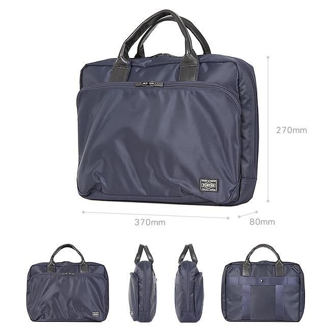 ポーター タイム 2WAYブリーフケース(S) 655-06168 ビジネスバッグ メンズ 50代 40代 通勤 軽量 撥水 薄型 スリム 吉田カバン PORTER | TIME（PORTER） | 05