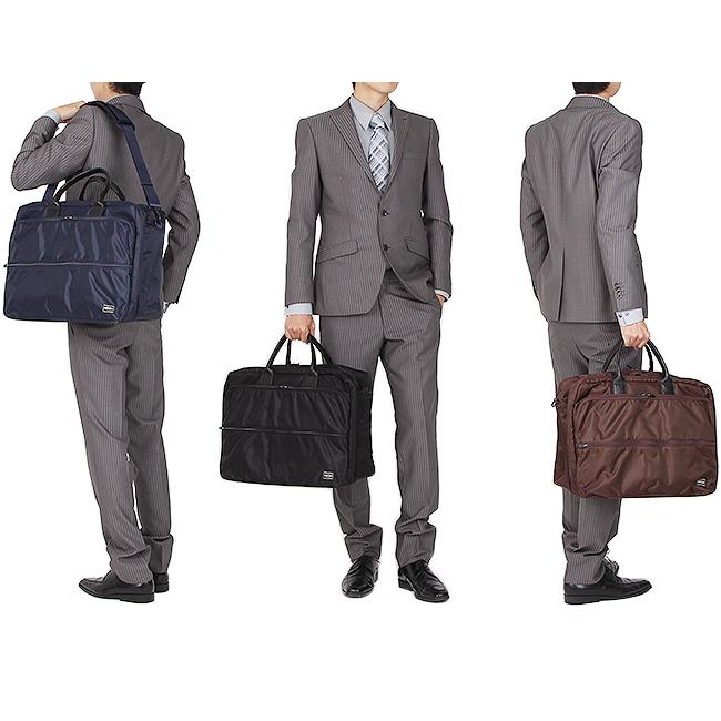 ポーター タイム 2WAYオーバーナイトブリーフケース(L) 655-08294 ビジネスバッグ メンズ 50代 40代 通勤 撥水 大容量 大きめ 吉田カバン PORTER | TIME（PORTER） | 04