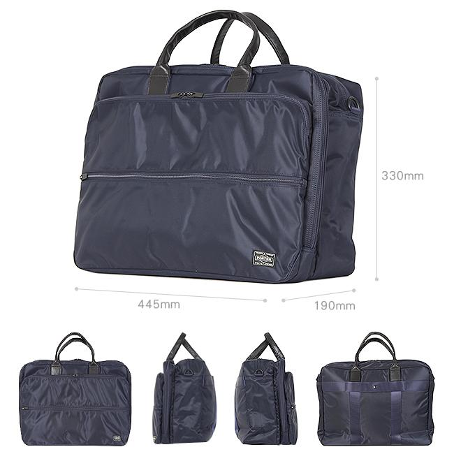 ポーター タイム 2WAYオーバーナイトブリーフケース(L) 655-08294 ビジネスバッグ メンズ 50代 40代 通勤 撥水 大容量 大きめ 吉田カバン PORTER | TIME（PORTER） | 05