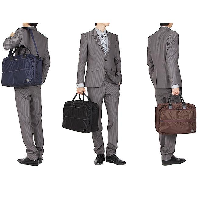 ポーター タイム 2WAYオーバーナイトブリーフケース(S) 655-08295 ビジネスバッグ メンズ 50代 40代 通勤 撥水 大容量 大きめ 吉田カバン PORTER | TIME（PORTER） | 04