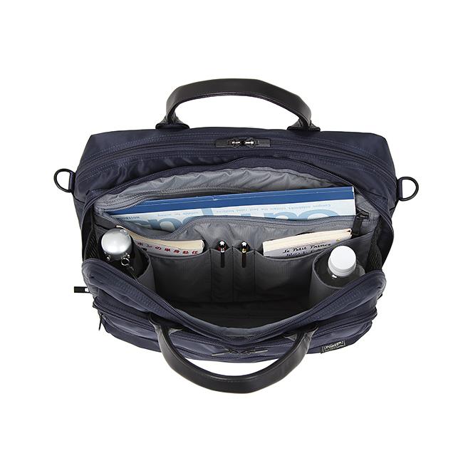 ポーター タイム 2WAYブリーフケース(S) 655-08297 ビジネスバッグ メンズ 50代 40代 通勤 撥水 大容量 大きめ 吉田カバン PORTER | TIME（PORTER） | 08