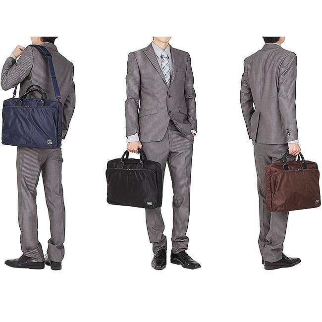 ポーター タイム 2WAYブリーフケース(L) 655-08298 ビジネスバッグ メンズ 50代 40代 通勤 撥水 薄型 大容量 大きめ スリム 吉田カバン PORTER | TIME（PORTER） | 04