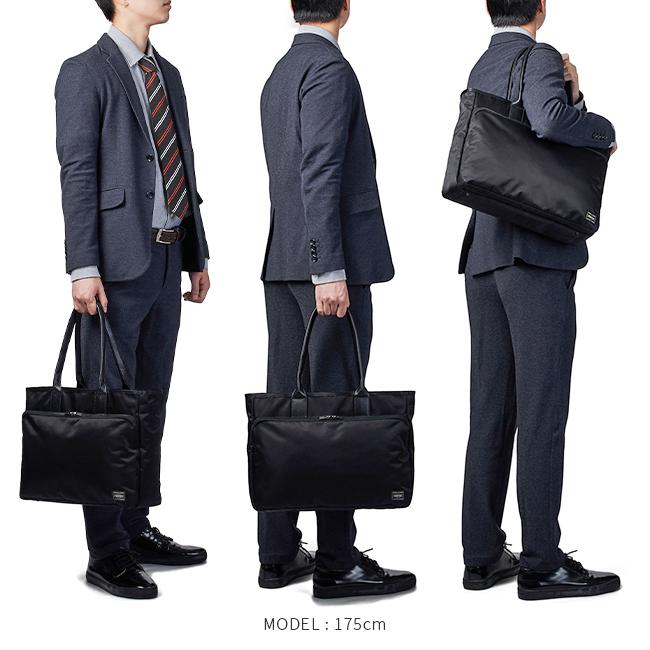 ポーター タイム トートバッグ 655-17873 メンズ レディース ブランド 肩掛け 大きめ 大容量 軽量 撥水 ファスナー付き 吉田カバン PORTER | TIME（PORTER） | 06