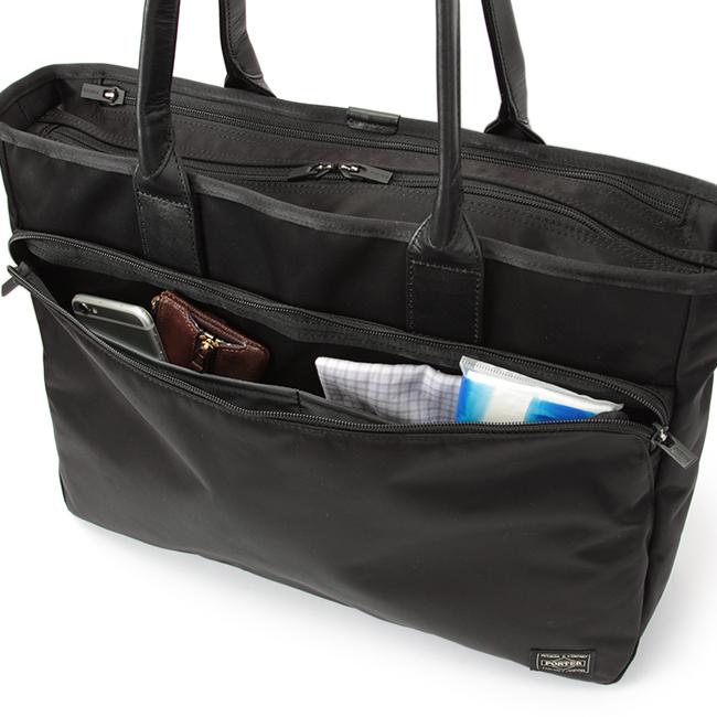 ポーター タイム トートバッグ 655-17873 メンズ レディース ブランド 肩掛け 大きめ 大容量 軽量 撥水 ファスナー付き 吉田カバン PORTER | TIME（PORTER） | 09