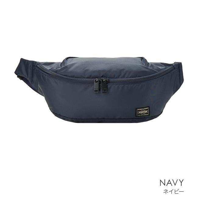 【美品】PORTER フラッシュ ボディバッグ ネイビー 二層タイプ FLASH（PORTER） ポーター フラッシュ ウエストバッグ 689-05942